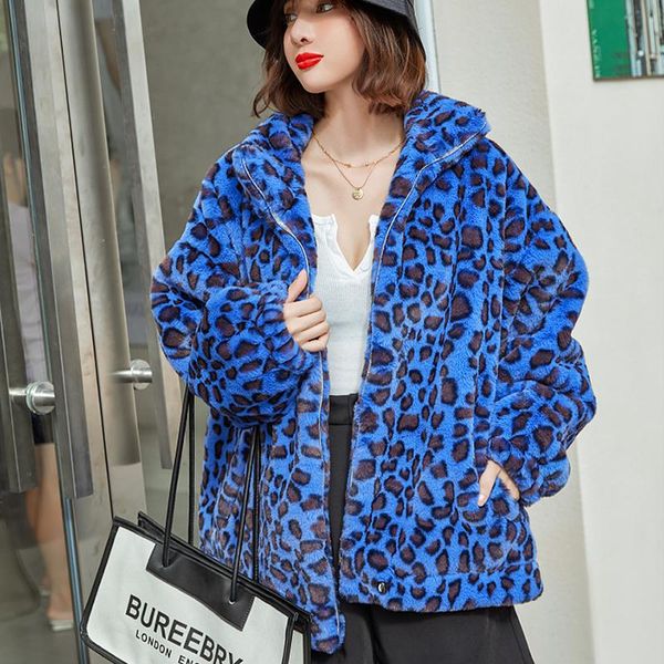 women's fur & faux autumn winter women leopard coat korean stand collar long sleeve casual female outwear casaco feminino inverno, Black
women's fur & faux autumn winter women leopard coat korean stand collar long sleeve casual female outwear casaco feminino inverno, Black