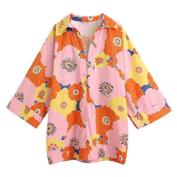 women's blouses & shirts 2021 summer vintage floral printed blouse shirt women v neck batwing sleeve female casual loose blusas, White
women's blouses & shirts 2021 summer vintage floral printed blouse shirt women v neck batwing sleeve female casual loose blusas, White