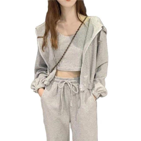 women's two piece pants casual sports suit women's fall 2021 korean fashion loose sweater 3 woman set clothing with, White
women's two piece pants casual sports suit women's fall 2021 korean fashion loose sweater 3 woman set clothing with, White