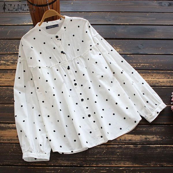 women's blouses & shirts women long sleeve polka dots casual o neck spring baggy ruffles holiday chemise printed, White
women's blouses & shirts women long sleeve polka dots casual o neck spring baggy ruffles holiday chemise printed, White