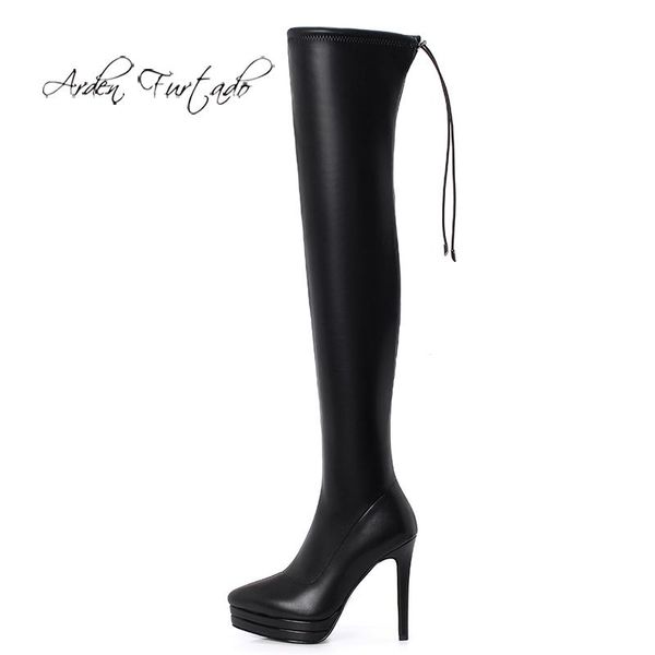 boots arden furtado fashion women's shoes winter pointed toe stilettos heels zipper leather platform over the knee thigh high 40, Black
boots arden furtado fashion women's shoes winter pointed toe stilettos heels zipper leather platform over the knee thigh high 40, Black