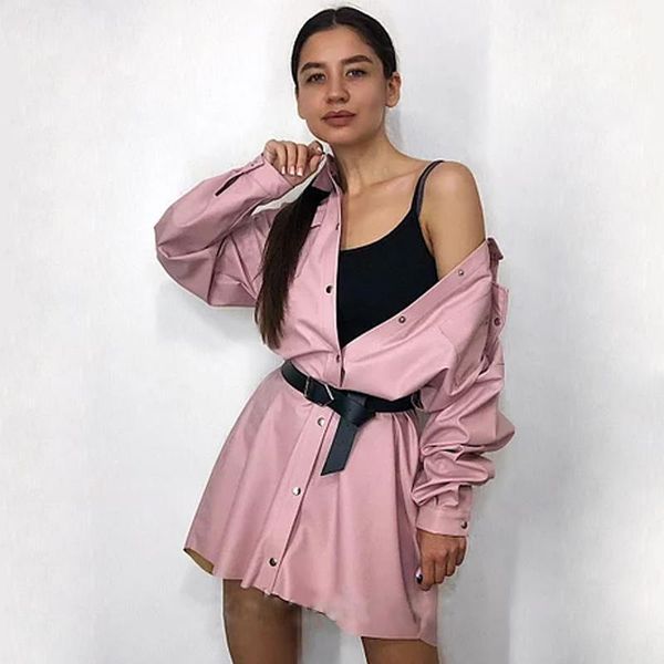 casual dresses women vintage front pockets pu a-line party dress long sleeve turn down collar solid elegant ol mini 2021, Black;gray
casual dresses women vintage front pockets pu a-line party dress long sleeve turn down collar solid elegant ol mini 2021, Black;gray