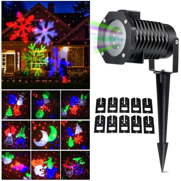 lawn lamps outdoor snowflake lights, waterproof led projection lamp auto moving spotlights with 10pcsswitchable pattern cards for christmas
lawn lamps outdoor snowflake lights, waterproof led projection lamp auto moving spotlights with 10pcsswitchable pattern cards for christmas