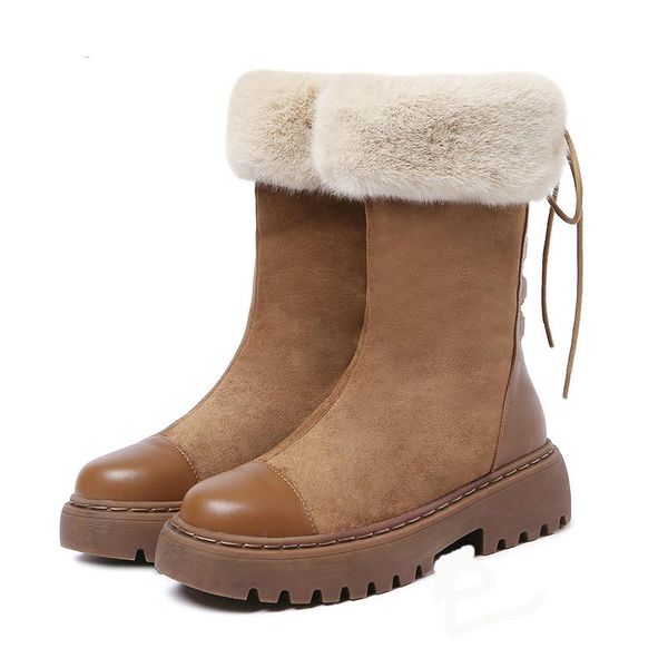 boots oein 2021 winter chunky women's suede leather warm plush platform ankle snow fur lace up fashion ladies shoes thick heels, Black
boots oein 2021 winter chunky women's suede leather warm plush platform ankle snow fur lace up fashion ladies shoes thick heels, Black