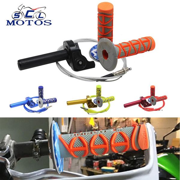 handlebars sclmotos- 7/8'' twist throttle handle grip + cable grips for motorcycle 250 dirt pit motor bike crf70r klx110 ssr
handlebars sclmotos- 7/8'' twist throttle handle grip + cable grips for motorcycle 250 dirt pit motor bike crf70r klx110 ssr