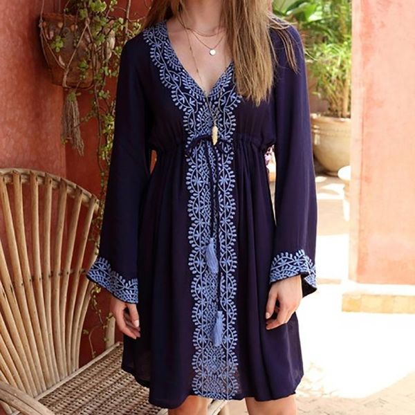 women's swimwear tunic beach cover bathing suit embroidery for cotton up dress summer beachwear bohemian swim jupe bain femme, White;black
women's swimwear tunic beach cover bathing suit embroidery for cotton up dress summer beachwear bohemian swim jupe bain femme, White;black