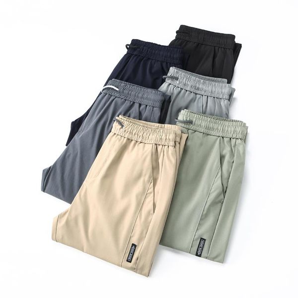 men's pants 6 colors casual summer thin solid color fashion slim drawstring stretch business trousers brand youth daily clothing, Black
men's pants 6 colors casual summer thin solid color fashion slim drawstring stretch business trousers brand youth daily clothing, Black