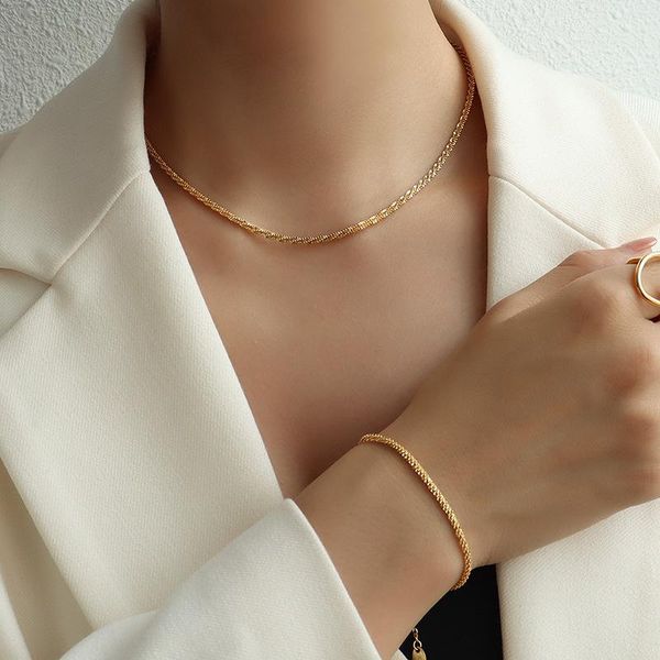 earrings & necklace yaonuan sparkling cauliflower gold-plated clavicle chain necklace/bracelet for women titanium steel fashion jewelry sets, Silver
earrings & necklace yaonuan sparkling cauliflower gold-plated clavicle chain necklace/bracelet for women titanium steel fashion jewelry sets, Silver