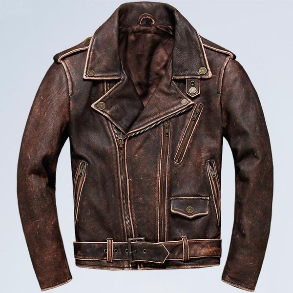 men's american biker leather jacket plus size 5xl brown genuine cowhide vintage motorcycle europe coat & faux, Black
men's american biker leather jacket plus size 5xl brown genuine cowhide vintage motorcycle europe coat & faux, Black