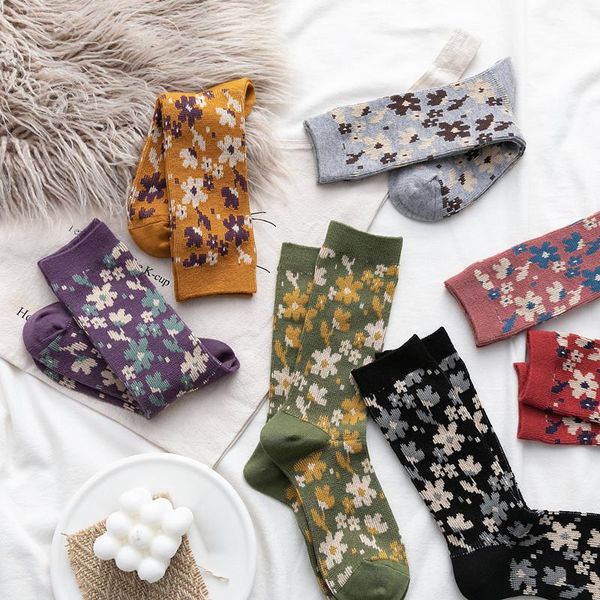 fashion vintage flower womens socks cotton cozy breathable girls casual korean style kawaii women's long winter fall & hosiery, Black;white
fashion vintage flower womens socks cotton cozy breathable girls casual korean style kawaii women's long winter fall & hosiery, Black;white