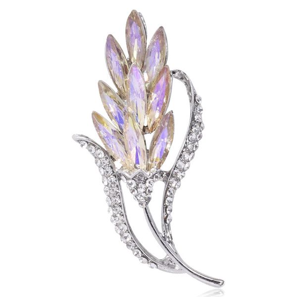 factory grade crystal glass ear of wheat inlaid with diamond alloy brooch fashion temperament clothing accessories neckpin christmas
factory grade crystal glass ear of wheat inlaid with diamond alloy brooch fashion temperament clothing accessories neckpin christmas