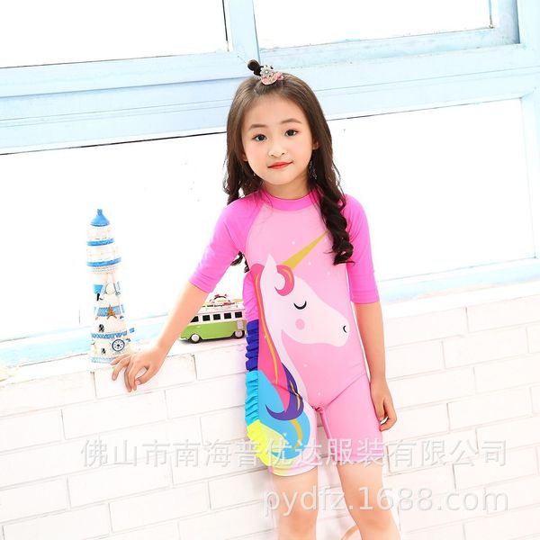new children's girls pony unicorn swimsuit 2019 one piece sunscreen surfsuit with swimming cap rope, White;black
new children's girls pony unicorn swimsuit 2019 one piece sunscreen surfsuit with swimming cap rope, White;black