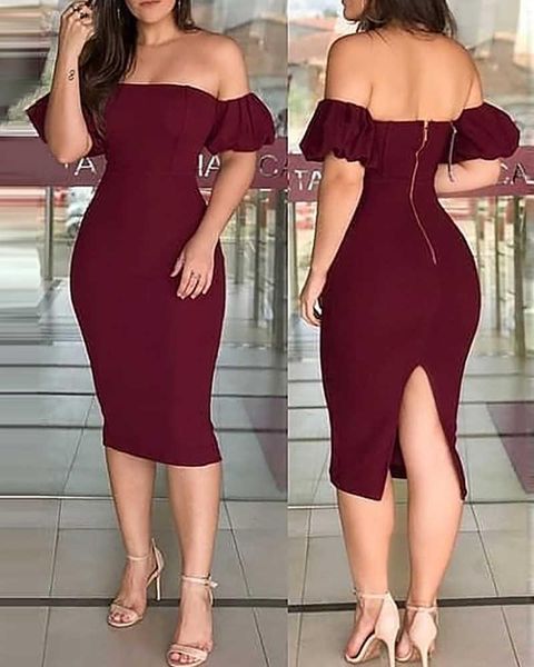 casual dresses off the shoulder simple zipper back slit dressed in short 2021 elegant female fashions red wine solid party, Black;gray
casual dresses off the shoulder simple zipper back slit dressed in short 2021 elegant female fashions red wine solid party, Black;gray