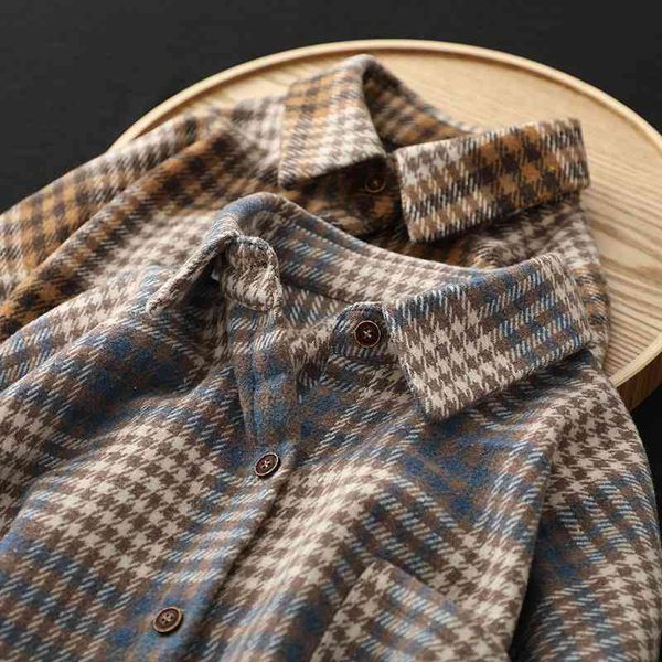 women's blouses & shirts woolen plaid women retro hong kong style outer wear all-match autumn thickened sanded jacket g4gg, White
women's blouses & shirts woolen plaid women retro hong kong style outer wear all-match autumn thickened sanded jacket g4gg, White