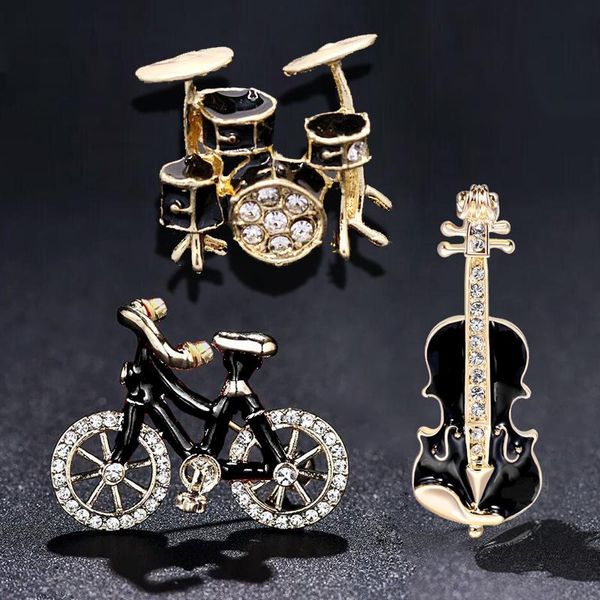 pins, brooches muylinda fashion brooch metal bicycle violin drum set style banquet jewelry ladies exquisite enamel scarf badge, Gray
pins, brooches muylinda fashion brooch metal bicycle violin drum set style banquet jewelry ladies exquisite enamel scarf badge, Gray