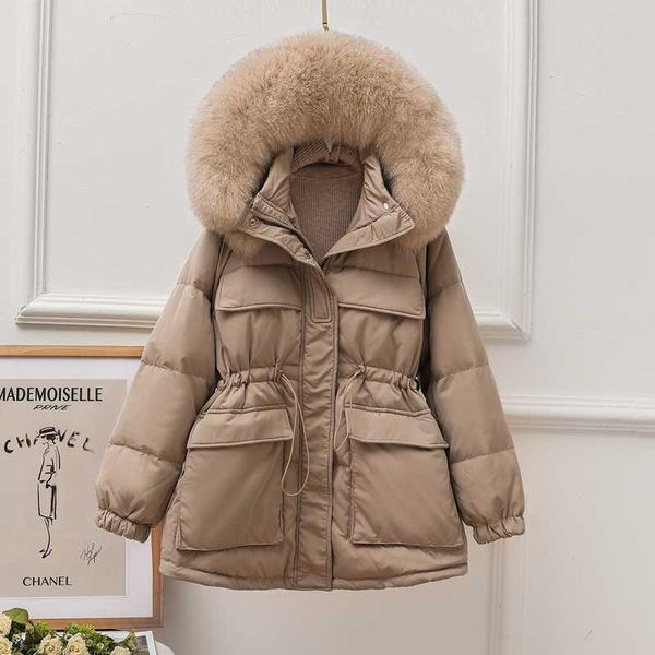 women's down & parkas 90% white duck jacket female hooded short loose outerwear large natural fur winter coat women dbd7, Black
women's down & parkas 90% white duck jacket female hooded short loose outerwear large natural fur winter coat women dbd7, Black