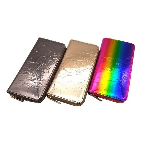 wallets kandra shiny clutch laser wallet designer female purse card holder holographic zip around leather phone bag, Red;black
wallets kandra shiny clutch laser wallet designer female purse card holder holographic zip around leather phone bag, Red;black