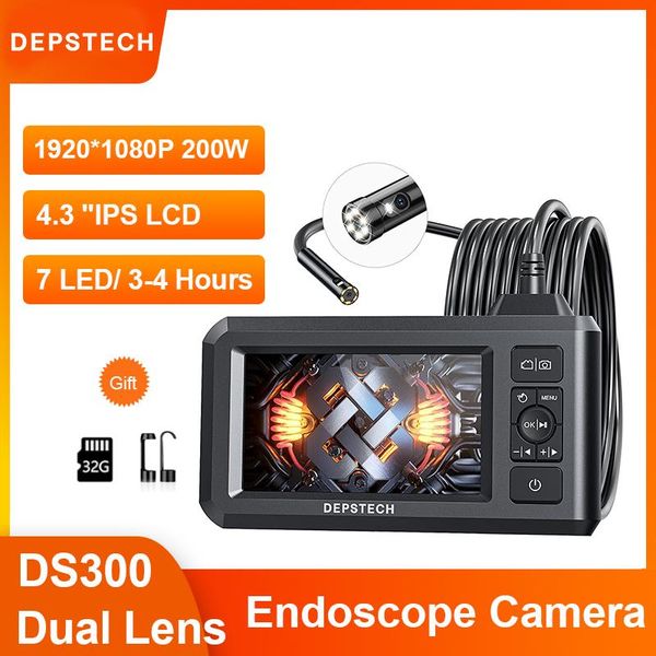 cameras dual lens 1080p with 4.3" lcd screen 7 led lights 16.5ft semi-rigid cable 32gb inspection for cars
cameras dual lens 1080p with 4.3" lcd screen 7 led lights 16.5ft semi-rigid cable 32gb inspection for cars
