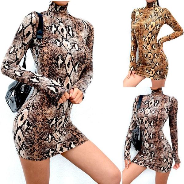 women snake print turtleneck bodycon dress ladies evening party clubwear short mini long sleeves outfits casual dresses, Black;gray
women snake print turtleneck bodycon dress ladies evening party clubwear short mini long sleeves outfits casual dresses, Black;gray