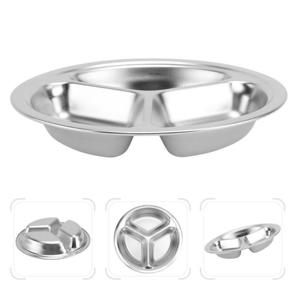 kitchen storage & organization 3pcs round stainless steel dinner tray separation plates plate rice dishes silver (20cm, 3 grids)
kitchen storage & organization 3pcs round stainless steel dinner tray separation plates plate rice dishes silver (20cm, 3 grids)
