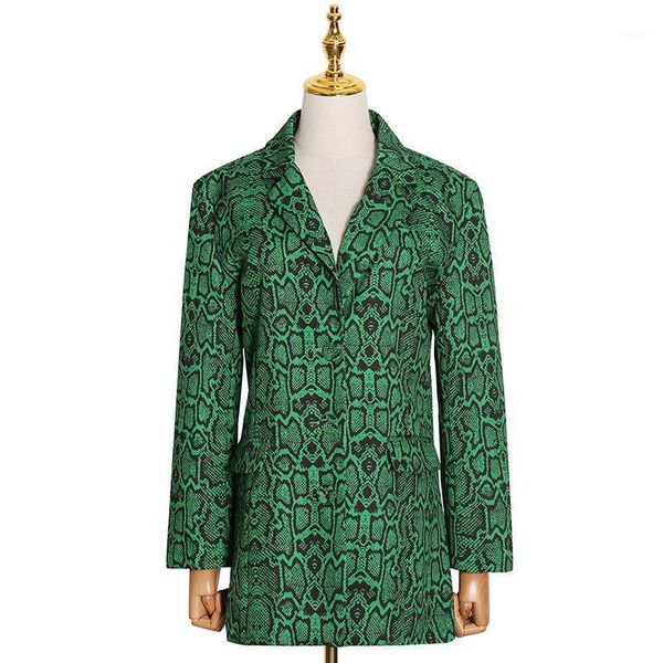 women's suits & blazers spring autumn casual elegant vintage snake print long blazer woman, White;black
women's suits & blazers spring autumn casual elegant vintage snake print long blazer woman, White;black