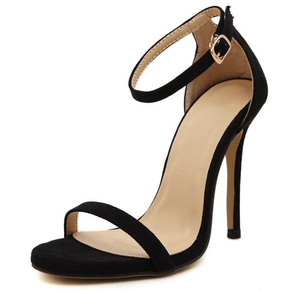 women's shoes with thin heels summer sandals slim, Black