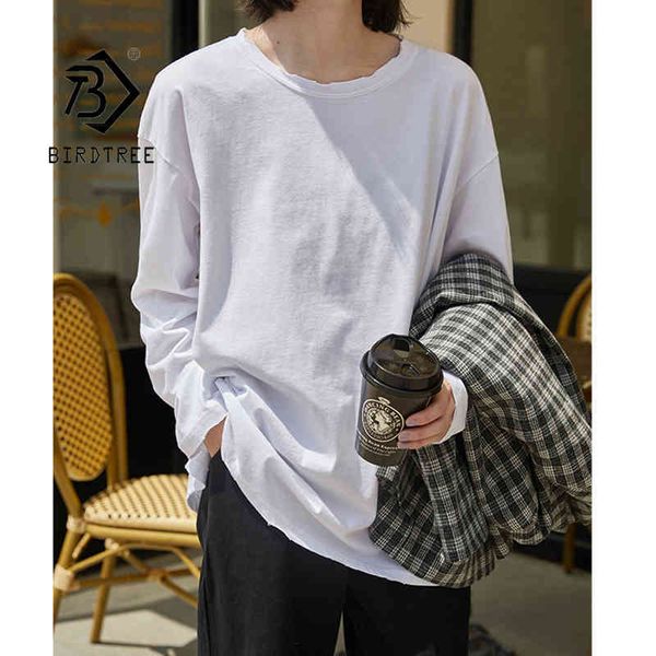 spring women's plain cotton o neck oversized tshirt hk style elegant office loose tee long sleeve casual basic lady t12901x 210416, White
spring women's plain cotton o neck oversized tshirt hk style elegant office loose tee long sleeve casual basic lady t12901x 210416, White