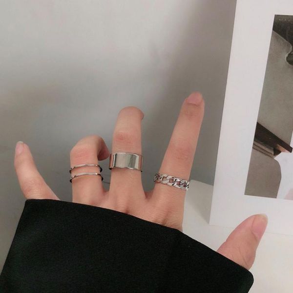 cluster rings 3pcs hip hop punk open ring men women jewelry party accessories goth personality three finger conjoined chain trend, Golden;silver
cluster rings 3pcs hip hop punk open ring men women jewelry party accessories goth personality three finger conjoined chain trend, Golden;silver