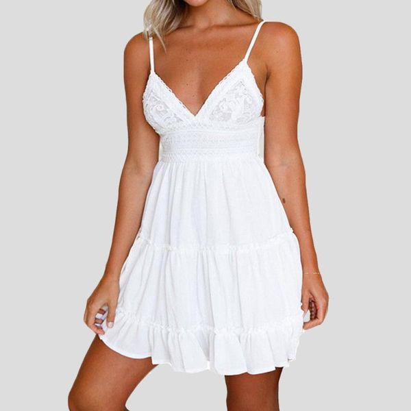 casual dresses women summer dress lace bow backless v-neck sleeveless ruffle white mini beach, Black;gray
casual dresses women summer dress lace bow backless v-neck sleeveless ruffle white mini beach, Black;gray