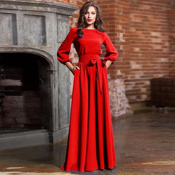 casual dresses elegant high waist 7 colors women boho vintage fashion evening party clothing solid color o neck long style belt female, Black;gray
casual dresses elegant high waist 7 colors women boho vintage fashion evening party clothing solid color o neck long style belt female, Black;gray
