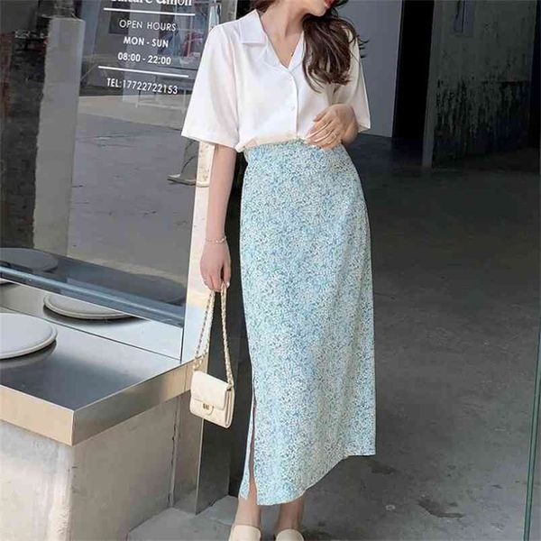 summer elegant 2 piece set women turn-down collar office ol short sleeve blouse + high waist flowers chiffon midi skirt 210519, White
summer elegant 2 piece set women turn-down collar office ol short sleeve blouse + high waist flowers chiffon midi skirt 210519, White