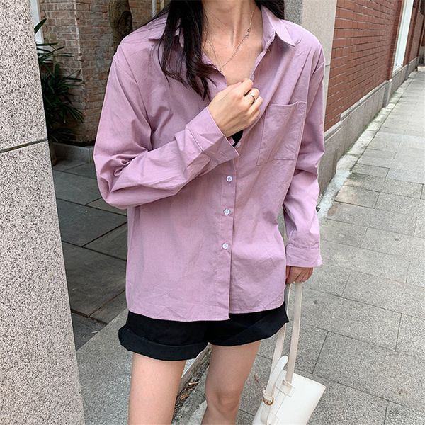 basic classic thin loose minimalist pockets long sleeve ol elegant chic brief office lady shirt all match blouses 210421, White
basic classic thin loose minimalist pockets long sleeve ol elegant chic brief office lady shirt all match blouses 210421, White