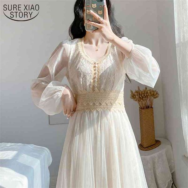 women button puff sleeve pink dress sweet mesh lace elegant v-neck a-line high wasit es mid-calf vestidos mujer 12915 210508, Black;gray
women button puff sleeve pink dress sweet mesh lace elegant v-neck a-line high wasit es mid-calf vestidos mujer 12915 210508, Black;gray