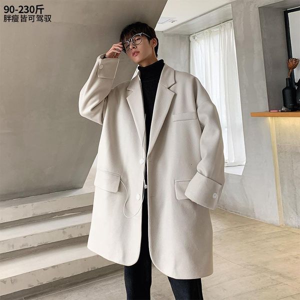 men's wool & blends men long woolen coat plus size fashion casual thicken minimalist ropa hombre invierno outdoor white clothing bd50wb, Black
men's wool & blends men long woolen coat plus size fashion casual thicken minimalist ropa hombre invierno outdoor white clothing bd50wb, Black