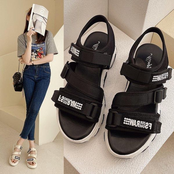 sandals sports women 2021 summer style korean open-toed fashion casual platform beach shoes, Black
sandals sports women 2021 summer style korean open-toed fashion casual platform beach shoes, Black