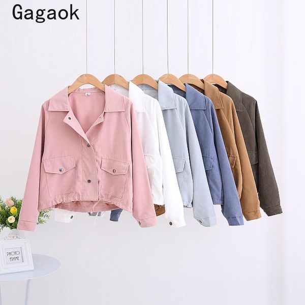 women's jackets gagaok women preppy style jacket 2929 spring autumn solid full single breasted pockets loose casual student simple wild, Black;brown
women's jackets gagaok women preppy style jacket 2929 spring autumn solid full single breasted pockets loose casual student simple wild, Black;brown