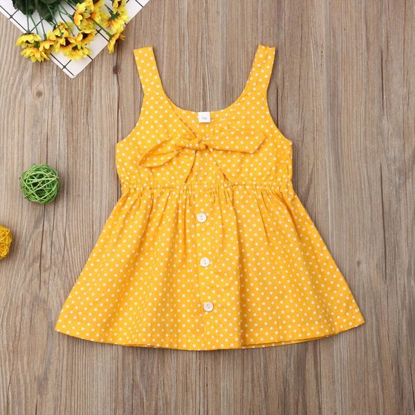 summer fashion toddler kids girl dress baby clothes sleeveless solid color polka dot outfit sundress, Red;yellow
summer fashion toddler kids girl dress baby clothes sleeveless solid color polka dot outfit sundress, Red;yellow