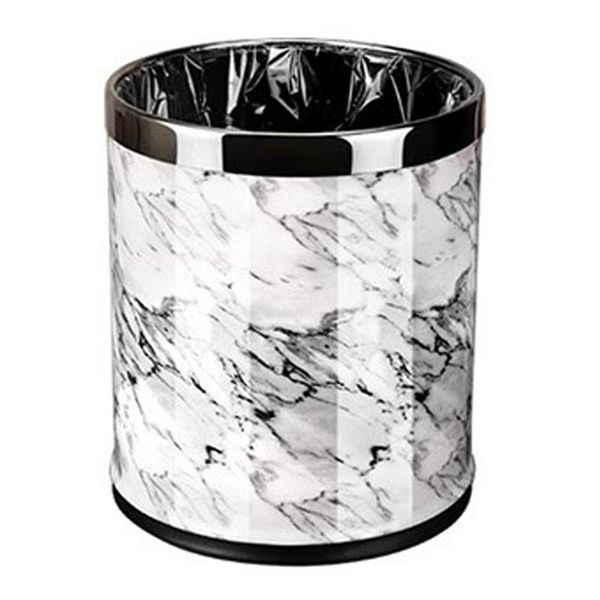 waste bins marble pattern 10l trash can bin buckets diameter 23cm height 27cm living room bathroom kitchen dustbin