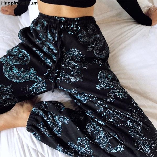 women vintage harm black pants harajuku streetwear dragon print high waist long trousers gothic casual loose female pant women's & capr, Black;white
women vintage harm black pants harajuku streetwear dragon print high waist long trousers gothic casual loose female pant women's & capr, Black;white