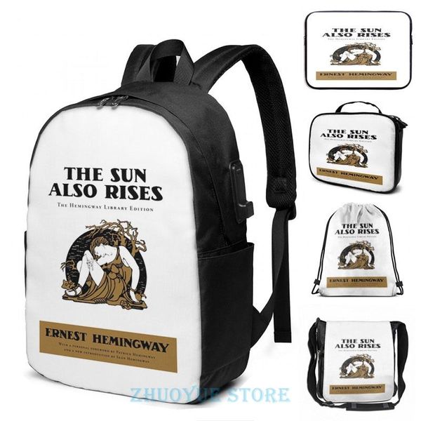 backpack funny graphic print the sun also rises usb charge men school bags women bag travel laptop
backpack funny graphic print the sun also rises usb charge men school bags women bag travel laptop