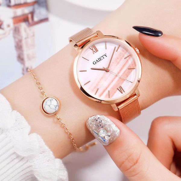 wristwatches gaiety luxury 2 pcs set watch women rose gold water drill bracelet jewelry ladies female hour casual quartz, Slivery;brown
wristwatches gaiety luxury 2 pcs set watch women rose gold water drill bracelet jewelry ladies female hour casual quartz, Slivery;brown