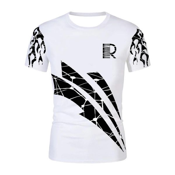 special design men's and women's 3dt fashionable white short-sleeved geometric printed oversized t shirt t-shirts, White;black 
special design men's and women's 3dt fashionable white short-sleeved geometric printed oversized t shirt t-shirts, White;black