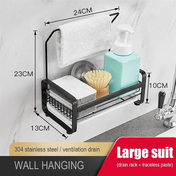 kitchen storage & organization sponge holder sink caddy cleaning brush soap cloth organizer rack with drain tray
kitchen storage & organization sponge holder sink caddy cleaning brush soap cloth organizer rack with drain tray