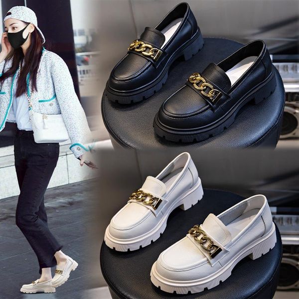 dress shoes platform women's loafers genuine leather metal chain decor wedge heel for woman pumps women 2021 designer heels, Black
dress shoes platform women's loafers genuine leather metal chain decor wedge heel for woman pumps women 2021 designer heels, Black
