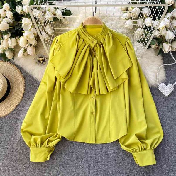 spring fashion french retro blouse female round neck puff sleeve pleated blusa loose and thin wild shirt c539 210506, White
spring fashion french retro blouse female round neck puff sleeve pleated blusa loose and thin wild shirt c539 210506, White