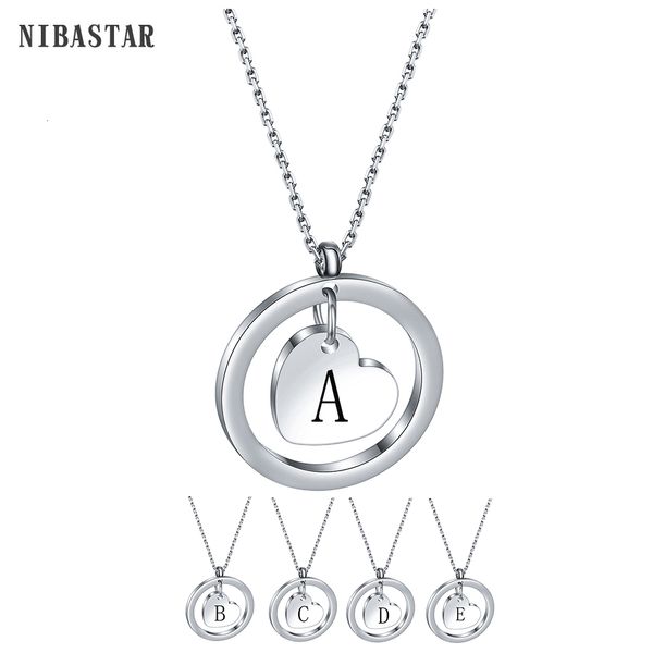 necklaces pendants stainless steel heart initial pendant with black letter gift for women child kids jewelry, Silver
necklaces pendants stainless steel heart initial pendant with black letter gift for women child kids jewelry, Silver