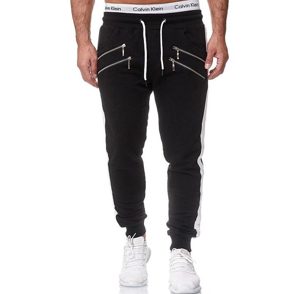 men joggers pants fitness casual fashion zipper pocket design sweatpants bottom bodybuilding men's, Black
men joggers pants fitness casual fashion zipper pocket design sweatpants bottom bodybuilding men's, Black