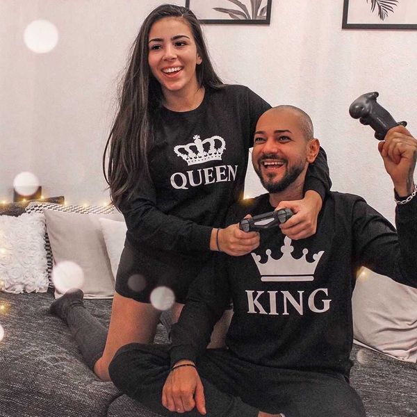 king queen crown 01 print couple clothes women men sweatshirt lovers brushed casual pullovers sweetheart gift vintage ladies 210930, Black
king queen crown 01 print couple clothes women men sweatshirt lovers brushed casual pullovers sweetheart gift vintage ladies 210930, Black