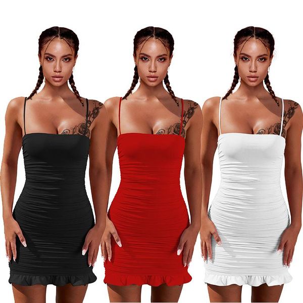 solid color spaghetti strap bodycon pleated mini dresses summer clothes for women 2021 fashion clubwear casual, Black;gray
solid color spaghetti strap bodycon pleated mini dresses summer clothes for women 2021 fashion clubwear casual, Black;gray