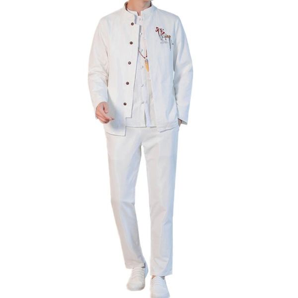 chinese style mens stand-up collar suit two-piece autumn long-sleeved embroidery and trousers slim fit male clothes men's suits & blaze, White;black
chinese style mens stand-up collar suit two-piece autumn long-sleeved embroidery and trousers slim fit male clothes men's suits & blaze, White;black
